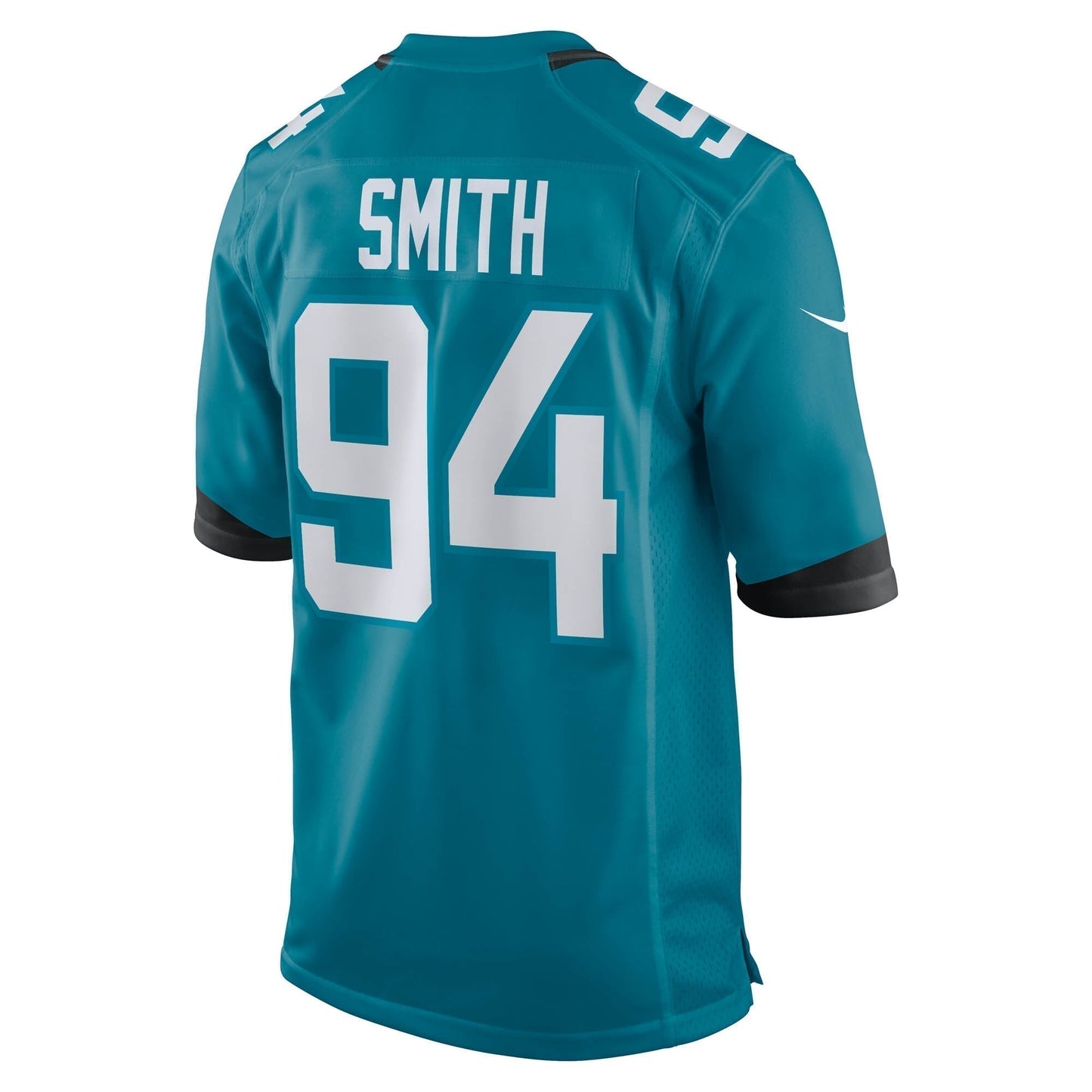 Maason Smith Jacksonville Jaguars Team Game Jersey - Teal football jersey product view 3