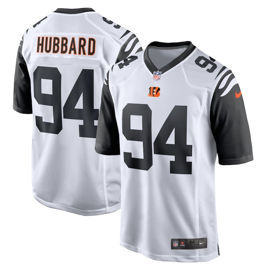 Sam Hubbard Cincinnati Bengals Alternate Game Player Jersey - White football jersey product view 1