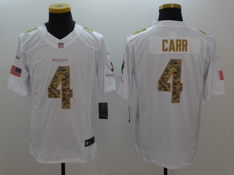 Men's Las Vegas Raiders Derek Carr #4 White Alternate Game Jersey1 football jersey product view 1