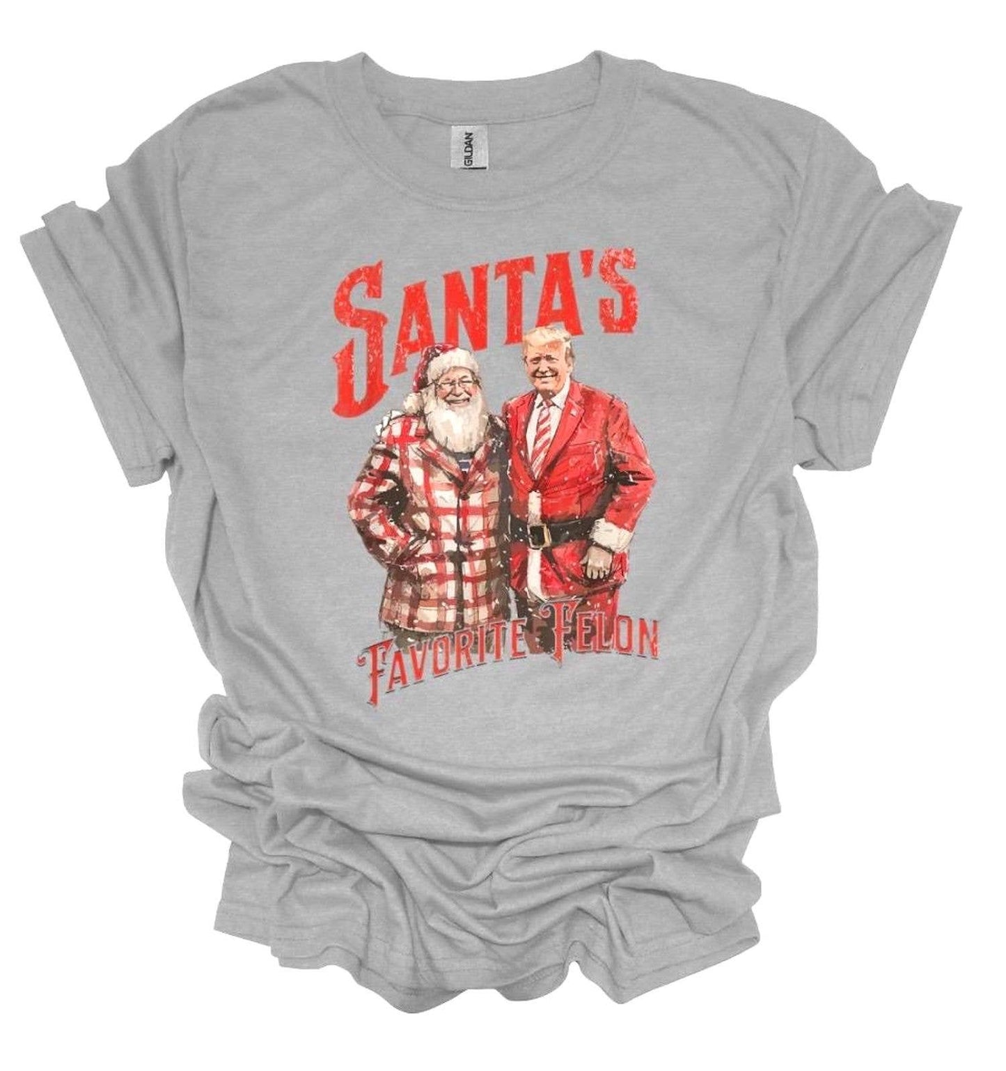 SantaS Favorite Felon Trump Christmas Shirt Funny 2024 Gift Unisex T-shirt, Sweatshirt, Hoodie, Long Sleeve Tee - T-Shirt, Sweatshirt, Hoodie