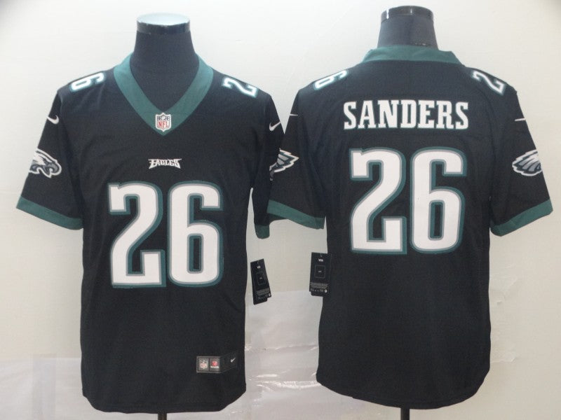 Men's Philadelphia Eagles Miles Sanders Black Game Jersey football jersey product view 1
