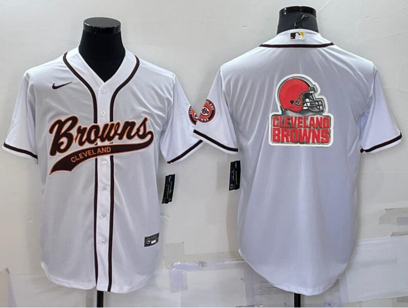 Men's Cleveland Browns White Game Jersey football jersey product view 1