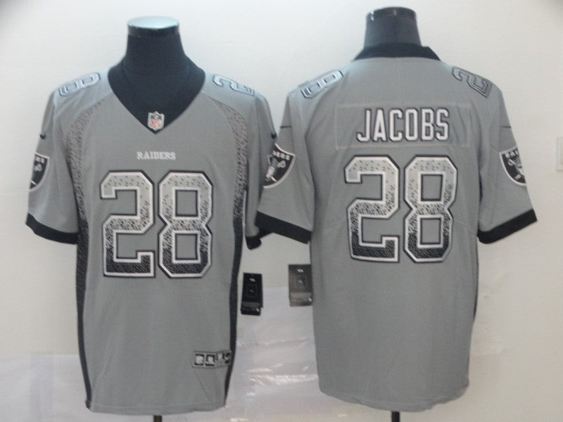 Men's Las Vegas Raiders Josh Jacobs #28 Gray Alternate Game Jersey1 football jersey product view 1