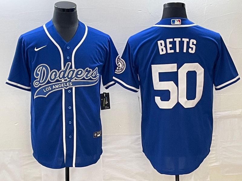 Men's Los Angeles Dodgers Mookie Betts Royal Player Jersey Joint Edition baseball jersey product view 1