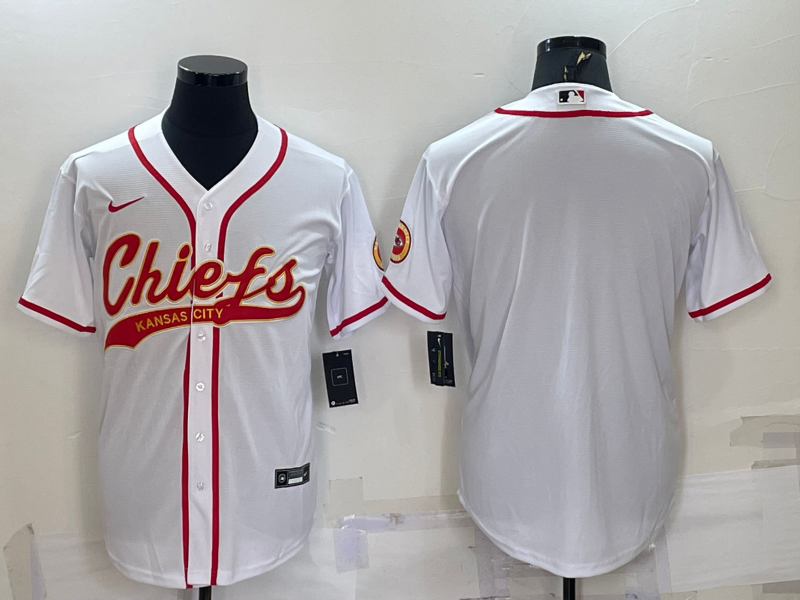 Men's Kansas City Chiefs White Blank Jersey1 football jersey product view 1