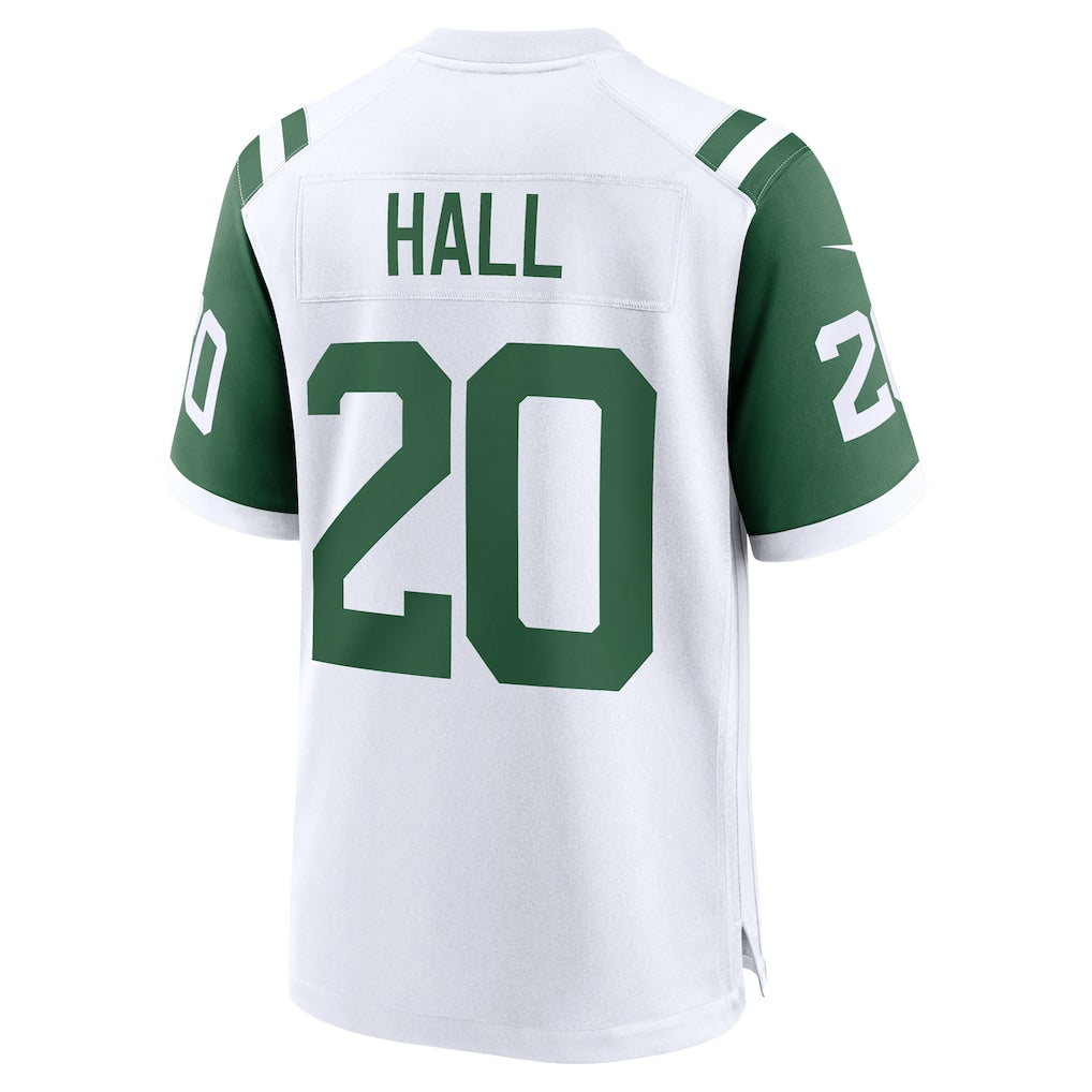 NY.Jets #20 Breece Hall White Classic Alternate Game Jersey sports jersey product view 1