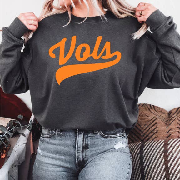 Vols Script Premium Fleece Crew Sweatshirt Unisex T-shirt, Sweatshirt, Hoodie, Long Sleeve Tee - T-Shirt, Sweatshirt, Hoodie