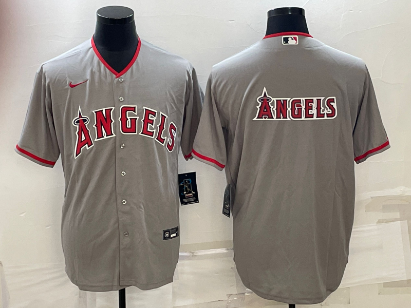 Men's Los Angeles Angels Gray Alternate Replica Player Jersey1 baseball jersey product view 1