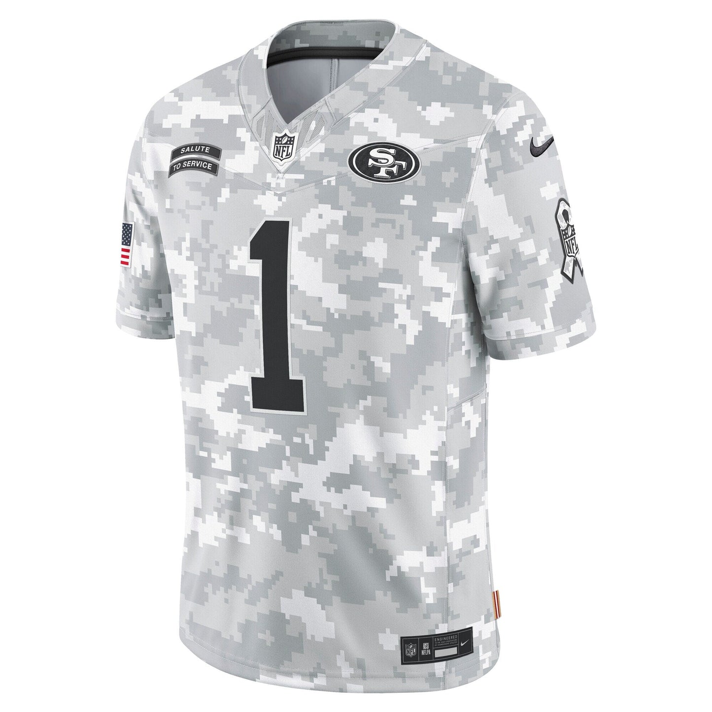 Deebo Samuel Sr San Francisco 49ers 2024 Salute to Service Limited Jersey - Arctic Camo football jersey product view 2