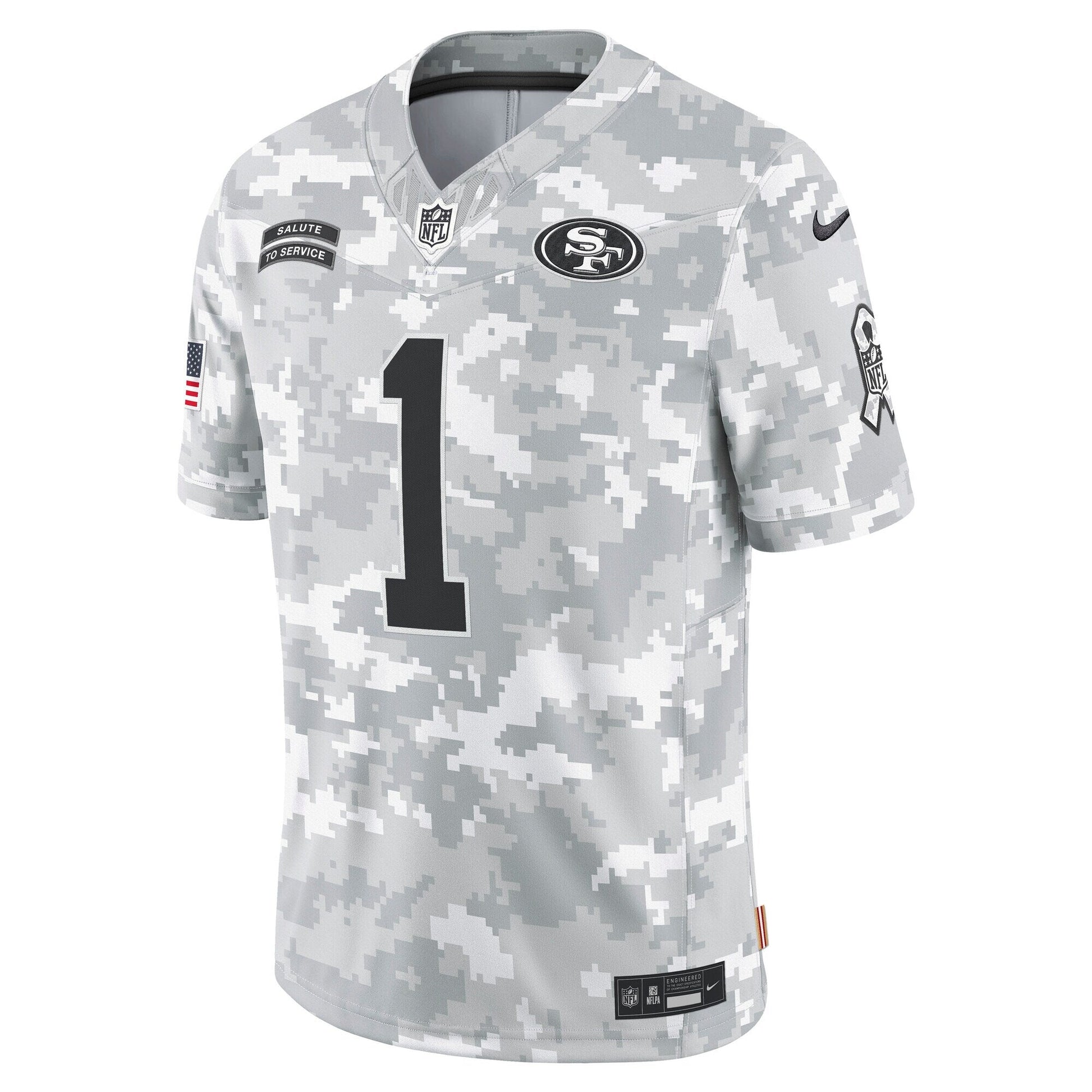 Deebo Samuel Sr San Francisco 49ers 2024 Salute to Service Limited Jersey - Arctic Camo football jersey product view 2