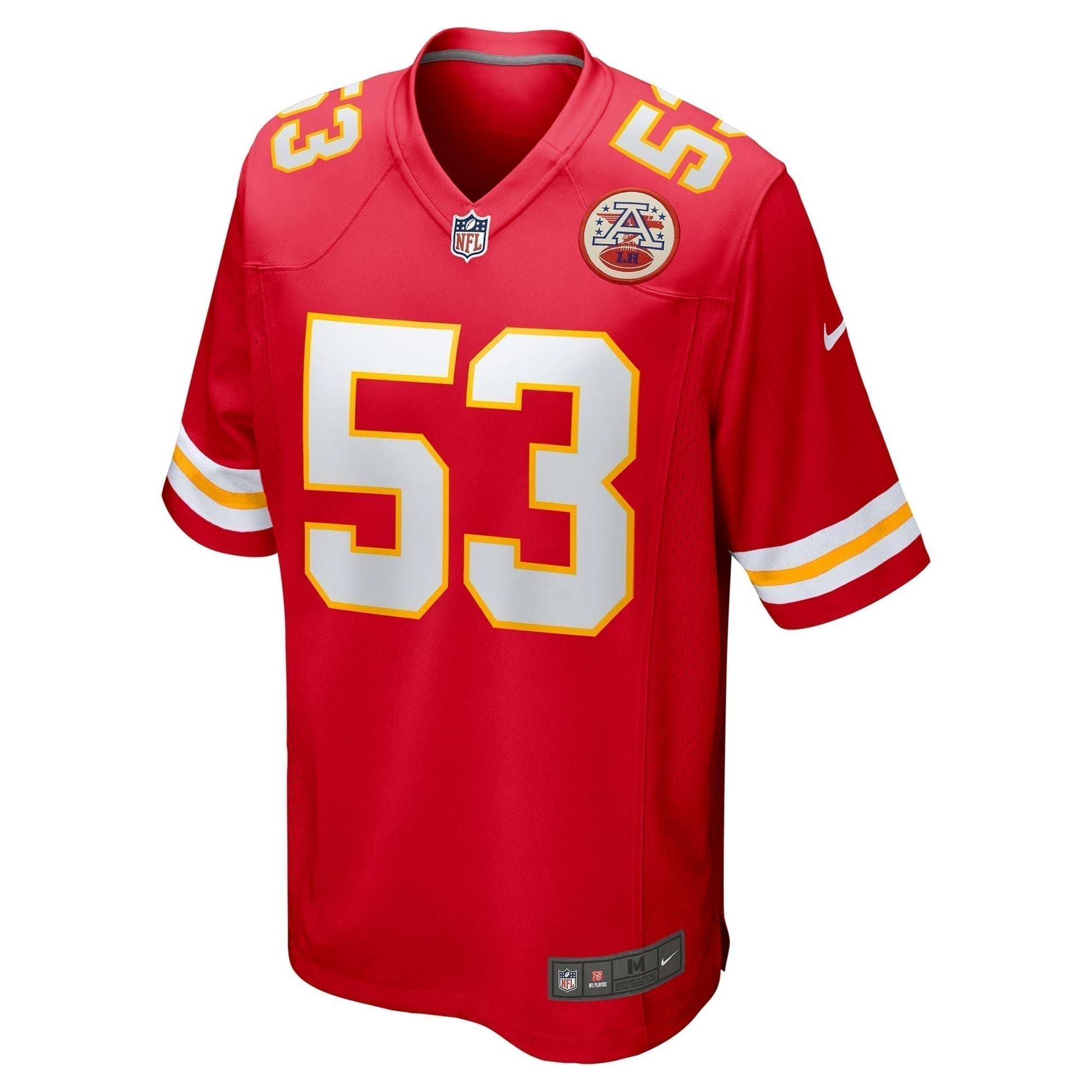 BJ Thompson Kansas City Chiefs Game Jersey - Red football jersey product view 2