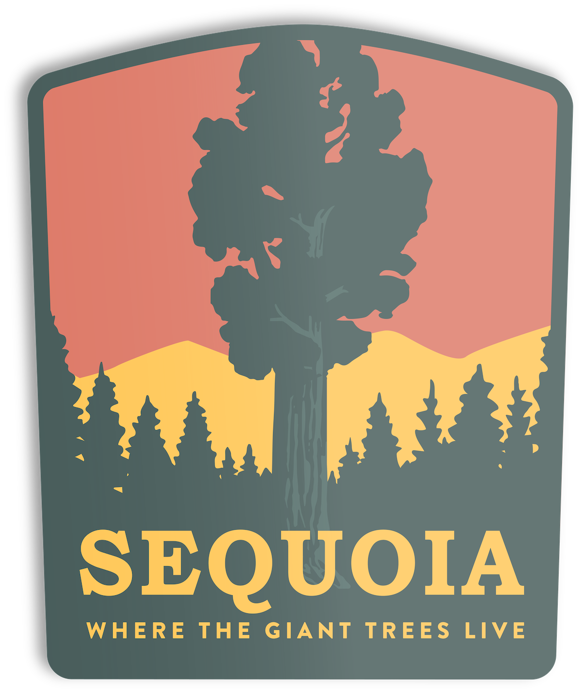 Sequoia National Park Sticker Unisex T-shirt, Sweatshirt, Hoodie, Long Sleeve Tee - T-Shirt, Sweatshirt, Hoodie