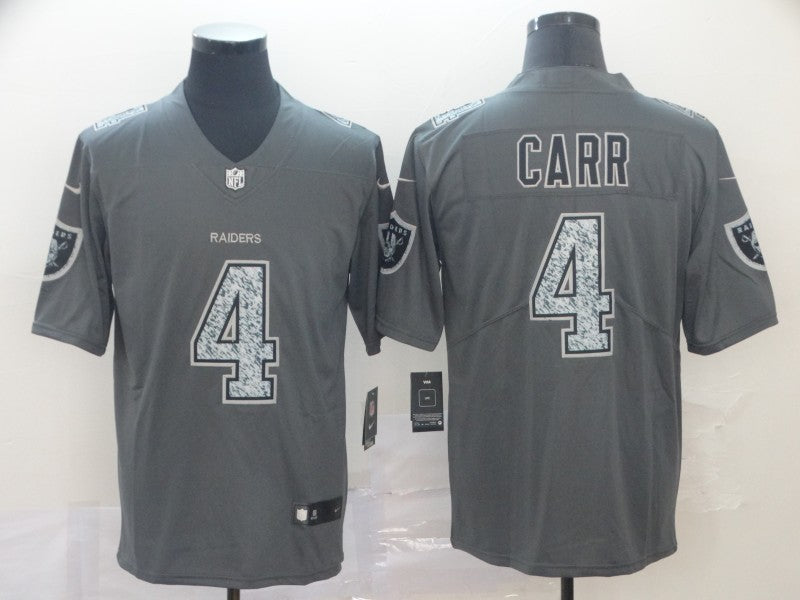 Men's Las Vegas Raiders Derek Carr #4 Gray Player Game Jersey1 football jersey product view 1