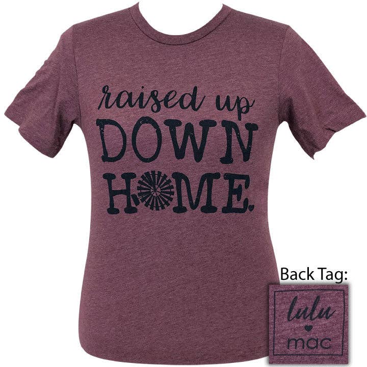 Lulu Mac-Down Home-Heather Maroon SS-LM22 Unisex T-shirt, Sweatshirt, Hoodie, Long Sleeve Tee - T-Shirt, Sweatshirt, Hoodie