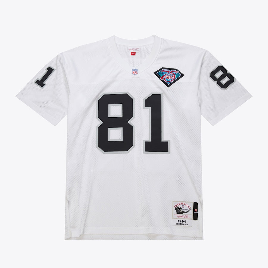 Men's Tim Brown White Los Angeles Raiders 1994 Jersey football jersey product view 1