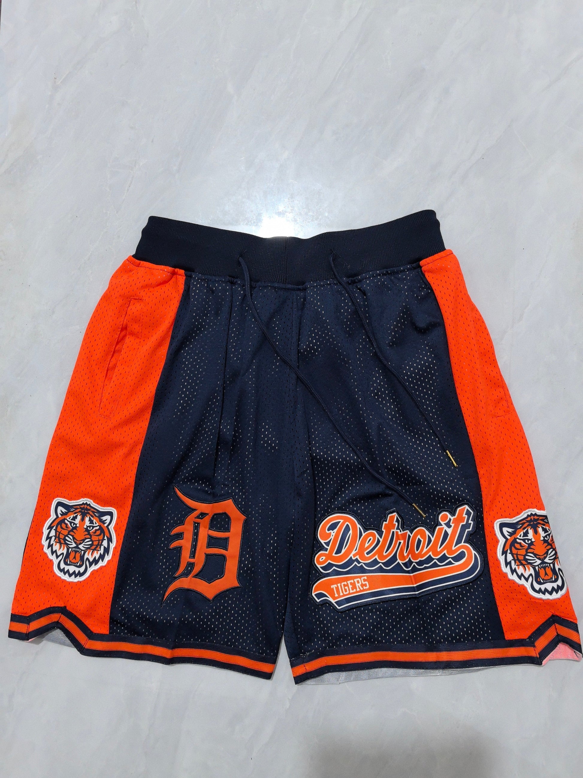 JUST DON Detroit Tigers Blue/Orange Pocket Shorts baseball jersey product view 1