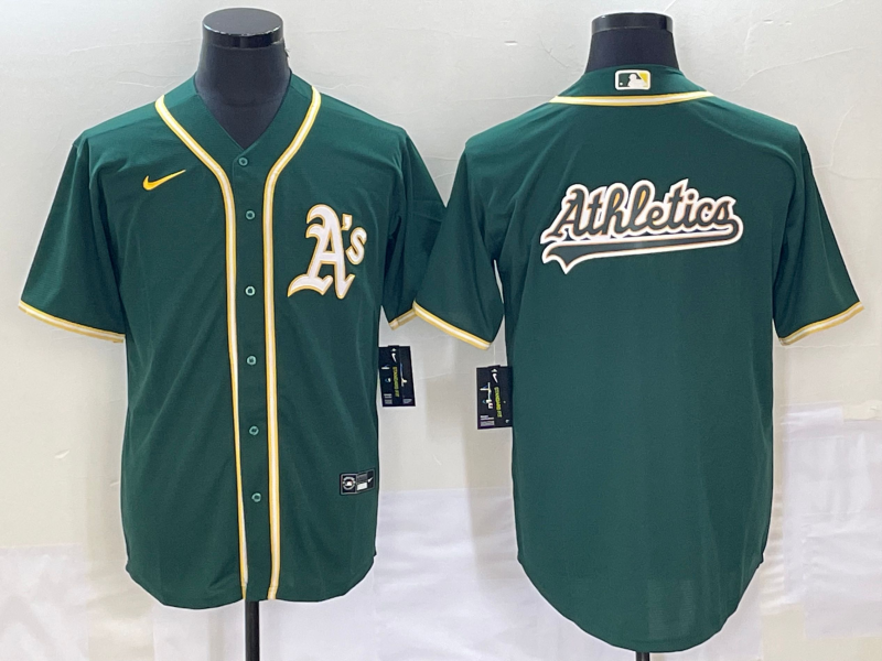 Men's Oakland Athletics Kelly Green Replica Player Jersey baseball jersey product view 1