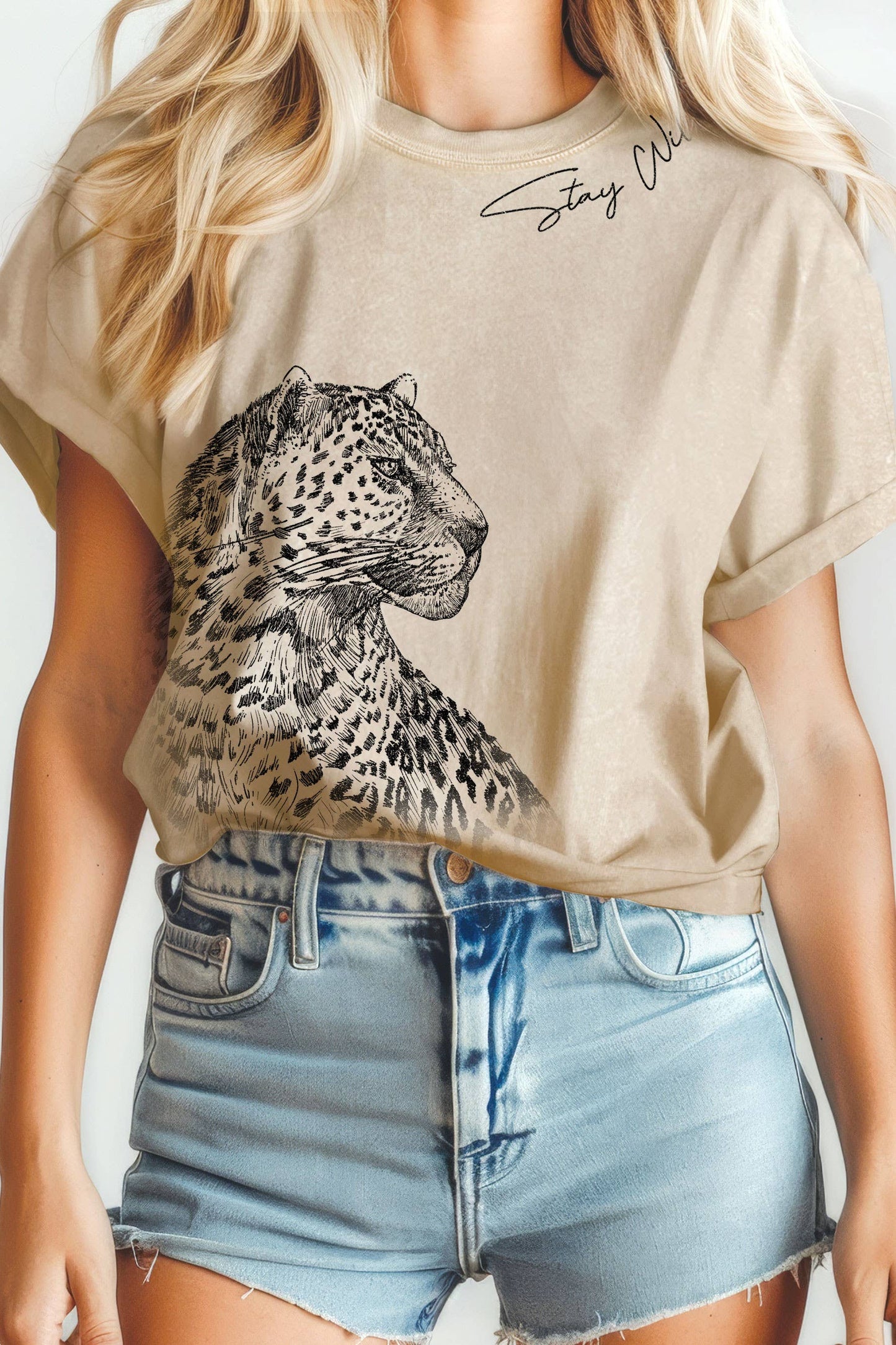 Stay Wild Leopard Mineral Graphic Tshirts Unisex T-shirt, Sweatshirt, Hoodie, Long Sleeve Tee - T-Shirt, Sweatshirt, Hoodie
