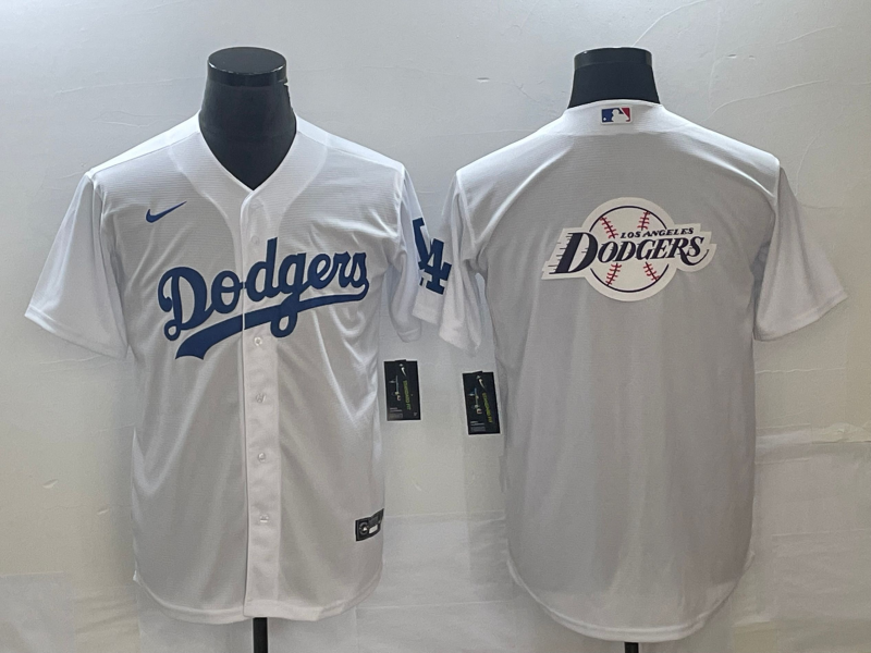 Men's Los Angeles Dodgers White Home Replica Player Jersey baseball jersey product view 1