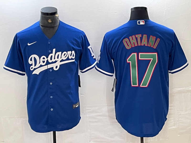 Men's Los Angeles Dodgers Shohei Ohtani Blue Replica Player Jersey baseball jersey product view 1