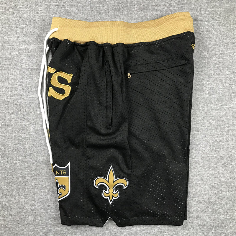 Men's New Orleans Saints Black Pocket Shorts football jersey product view 3