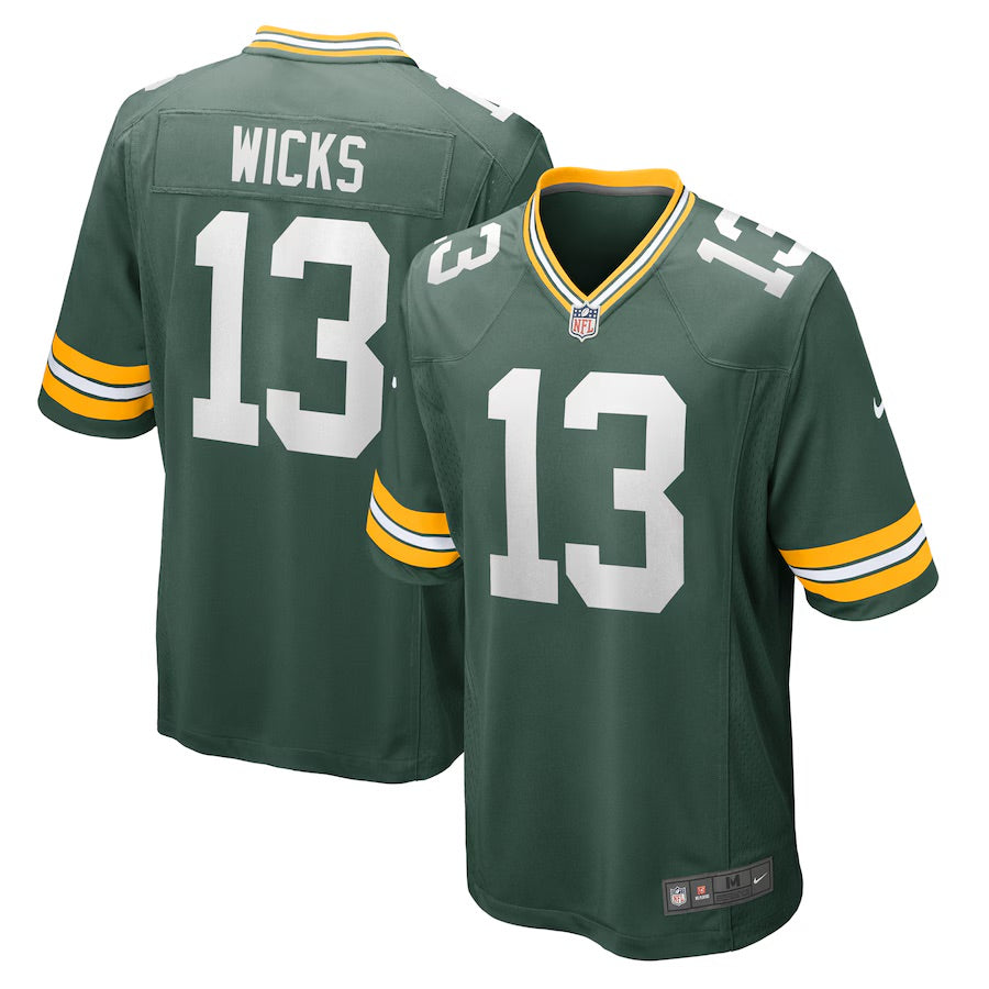 Dontayvion Wicks Green Bay Packers Jersey football jersey product view 1