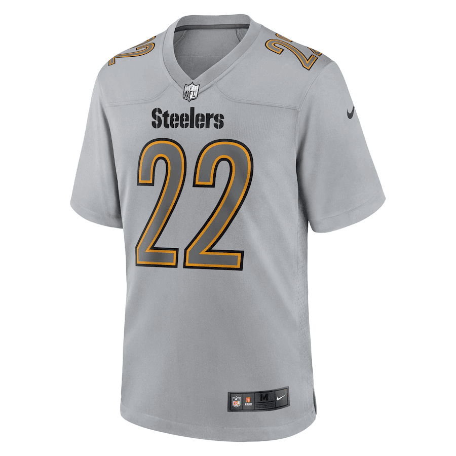 Najee Harris Pittsburgh Steelers Atmosphere Fashion Game Jersey - Gray football jersey product view 2