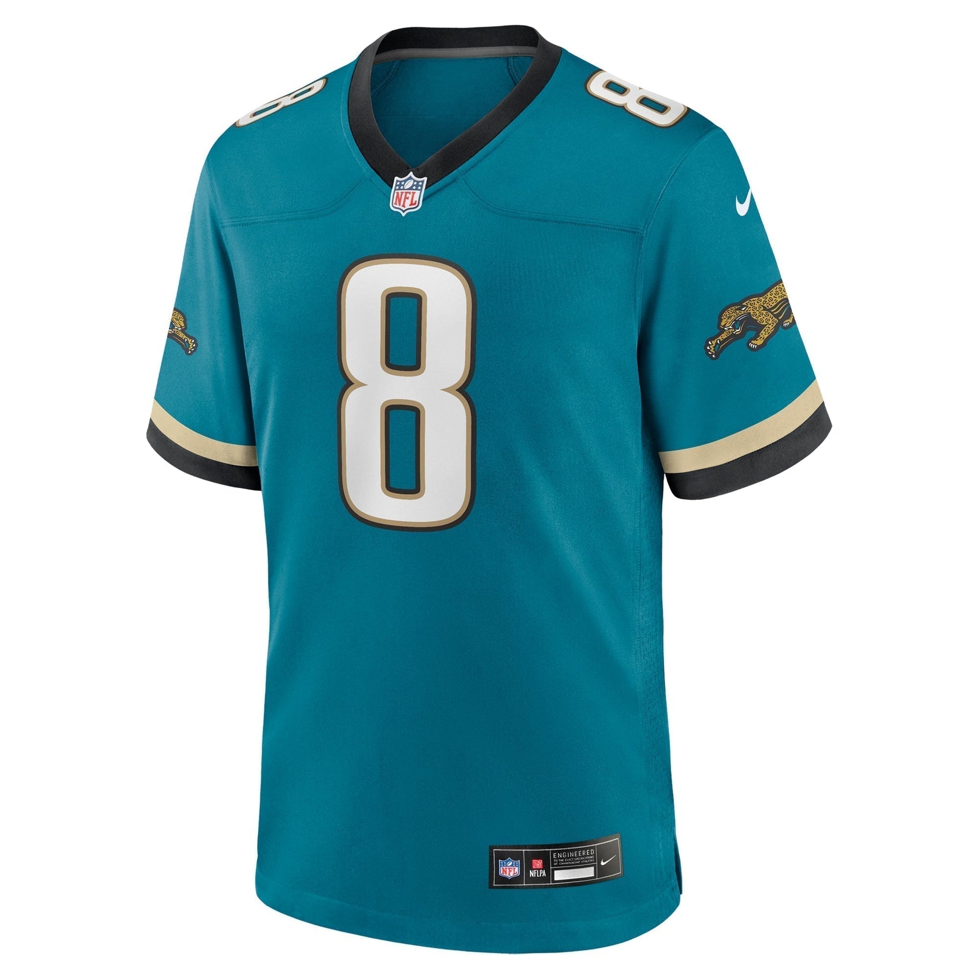 Mark Brunell Jacksonville Jaguars Prowler Throwback Retired Game Jersey - Teal football jersey product view 2