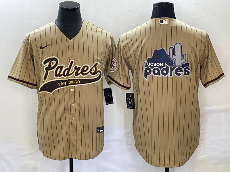 Men's San Diego Padres Tan Replica Team Jersey1 Joint Edition baseball jersey product view 1