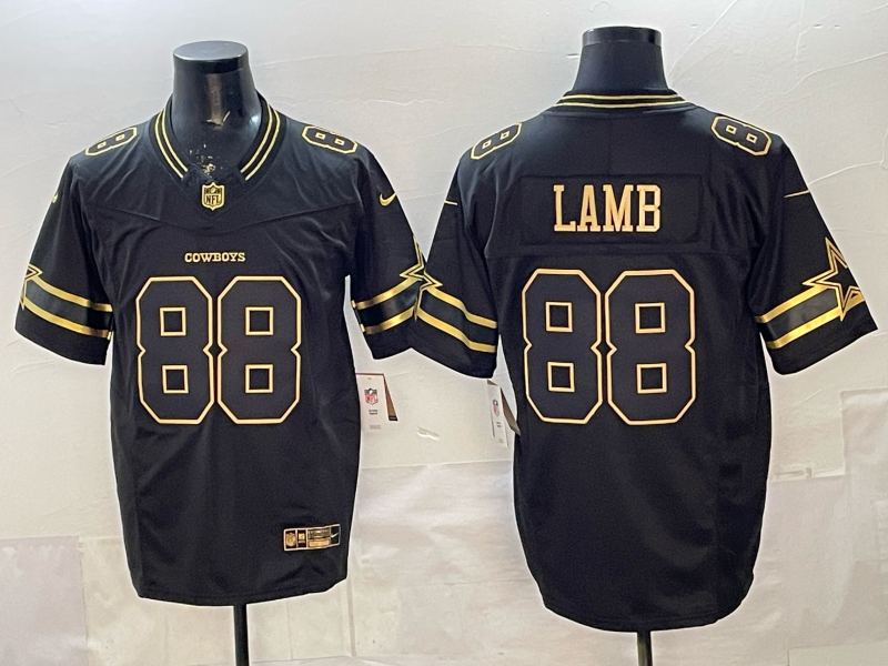 Men's Dallas Cowboys CeeDee Lamb Black Game Team Jersey football jersey product view 1