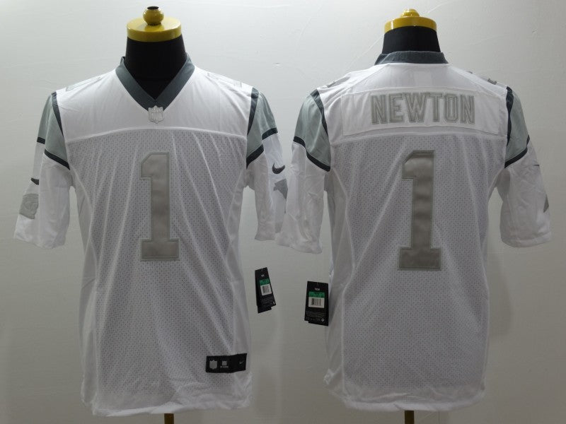 Men's Carolina Panthers Cam Newton #1 White Player Game Jersey1 football jersey product view 1