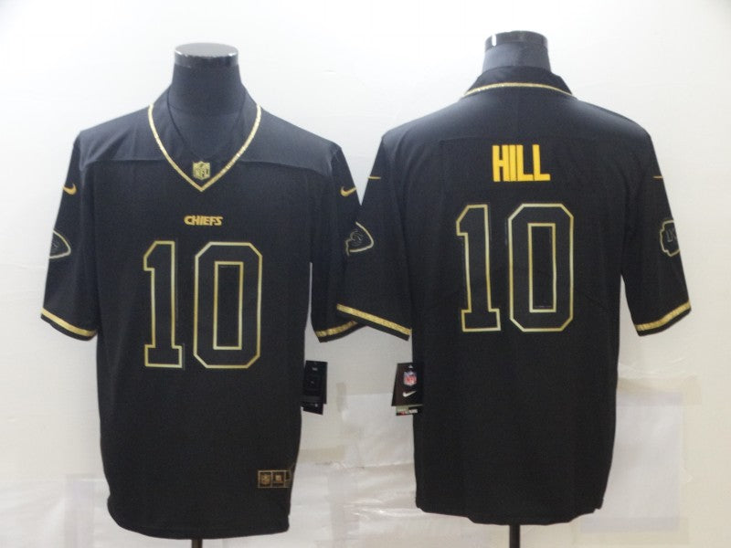Men's Kansas City Chiefs Tyreek Hill #10 Black Game Jersey1 football jersey product view 1