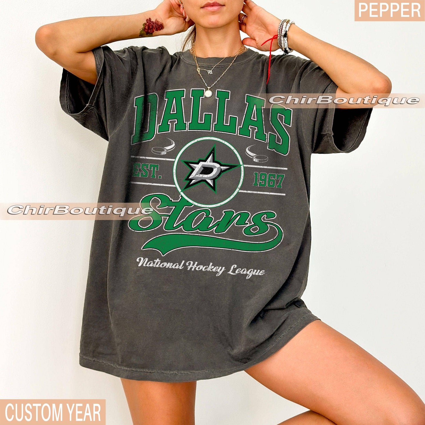 Vintage Dallas Stars Hockey Game Day T-Shirt Unisex T-shirt, Sweatshirt, Hoodie, Long Sleeve Tee - T-Shirt, Sweatshirt, Hoodie