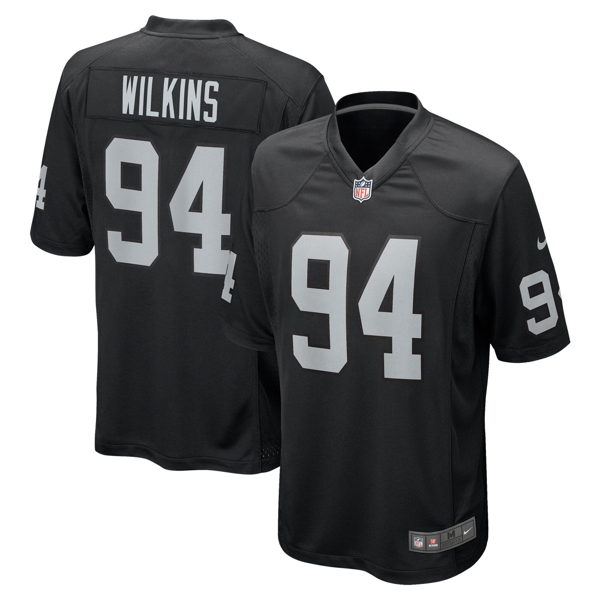 Christian Wilkins Las Vegas Raiders Team Game Jersey - Black football jersey product view 1