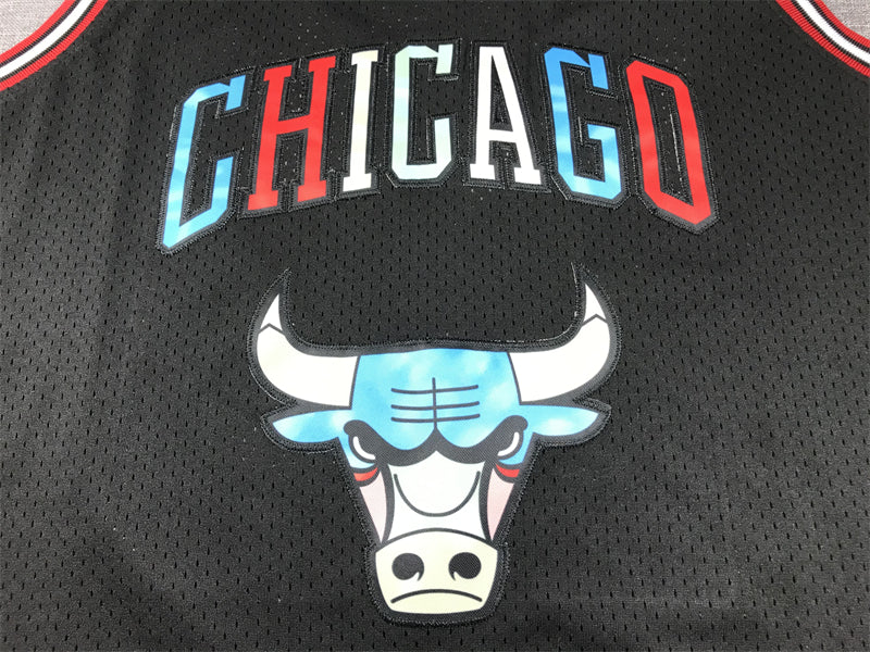 Bulls #23 multi-colored jersey basketball jersey product view 2