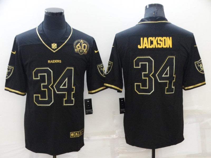 Men's Las Vegas Raiders #34 Bo Jackson Black Limited Jersey1 football jersey product view 1