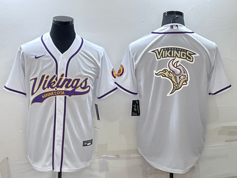 Men's Minnesota Vikings White Game Jersey football jersey product view 1