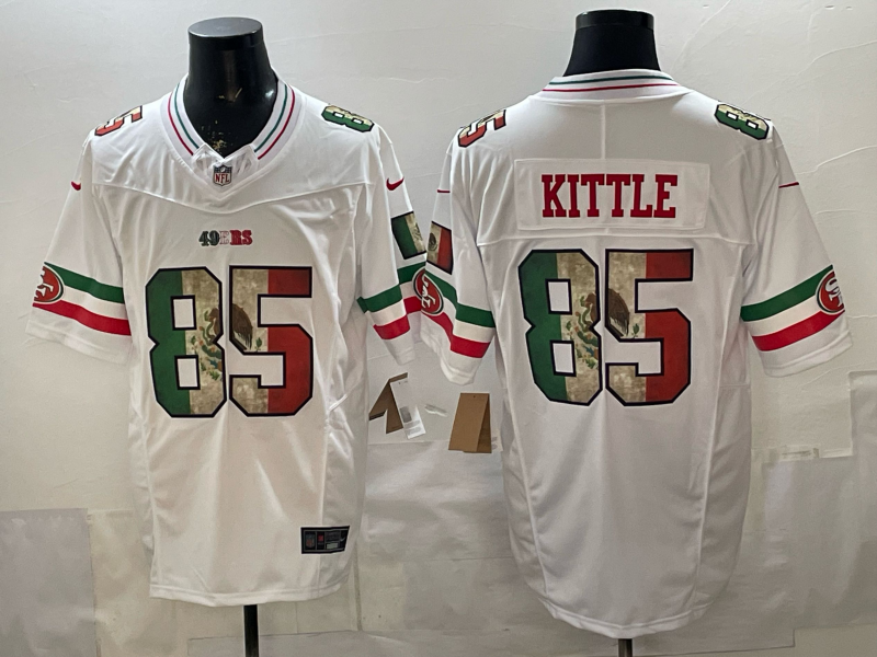 Men's San Francisco 49ers George Kittle #85 White Alternate Player Jersey football jersey product view 1