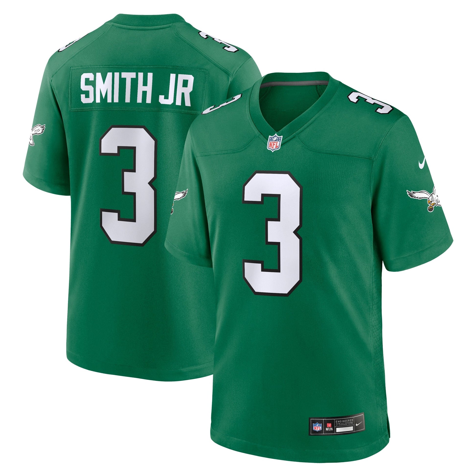 Nolan Smith Philadelphia Eagles Alternate Game Jersey - Kelly Green football jersey product view 1