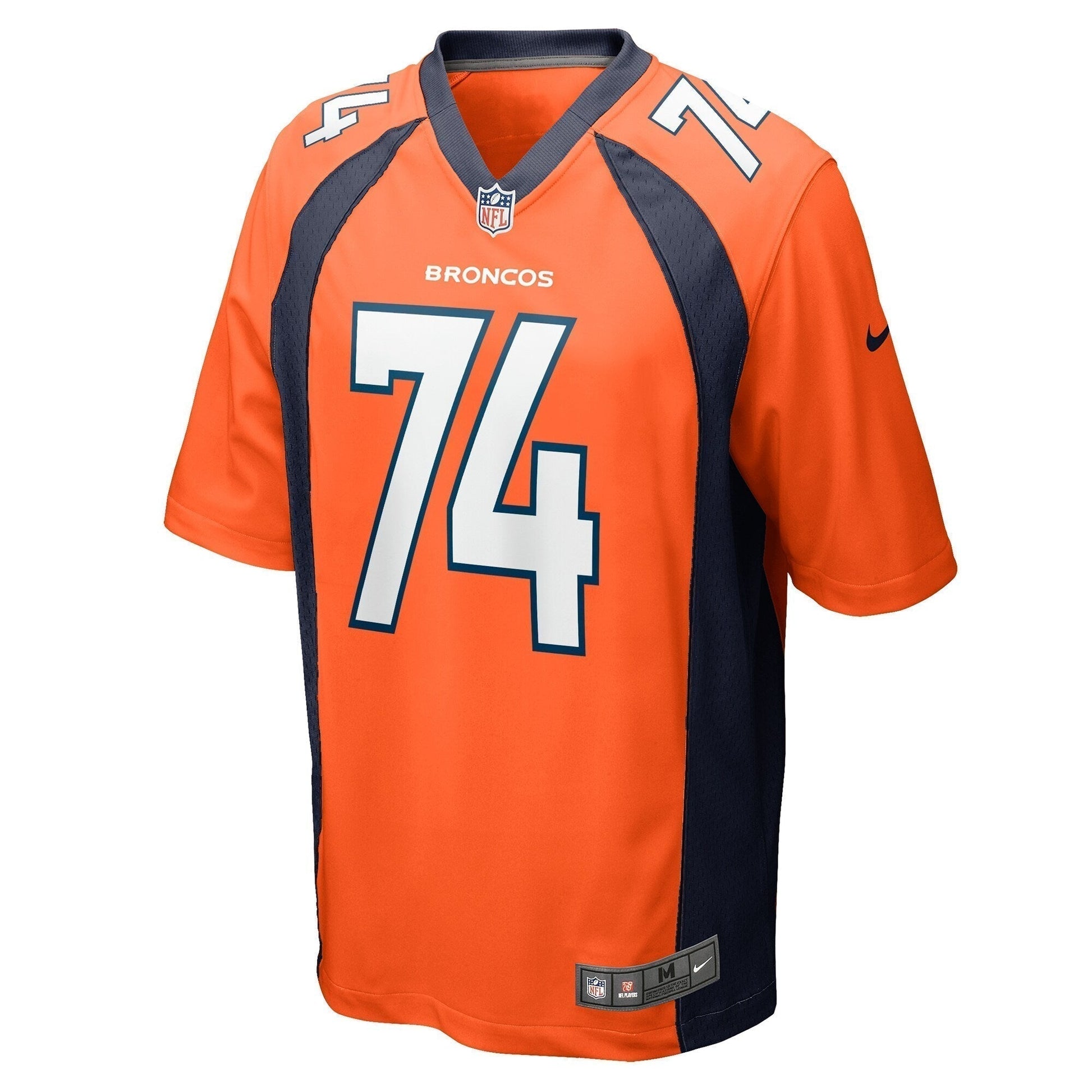 Ben Powers Denver Broncos Game Jersey - Orange football jersey product view 2