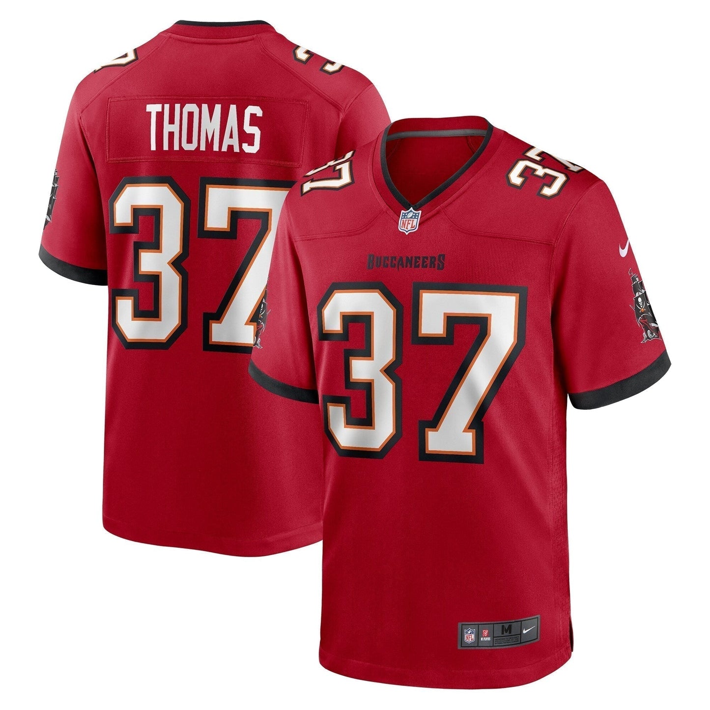 Tavierre Thomas Tampa Bay Buccaneers Game Jersey - Red football jersey product view 1