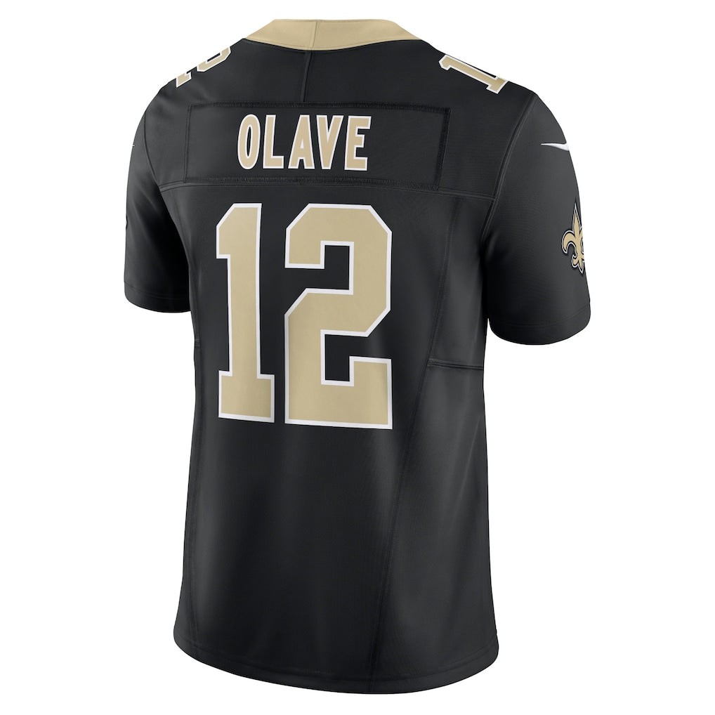 NO.Saints #12 Chris Olave Black Vapor F.U.S.E. Limited Jersey football jersey product view 1