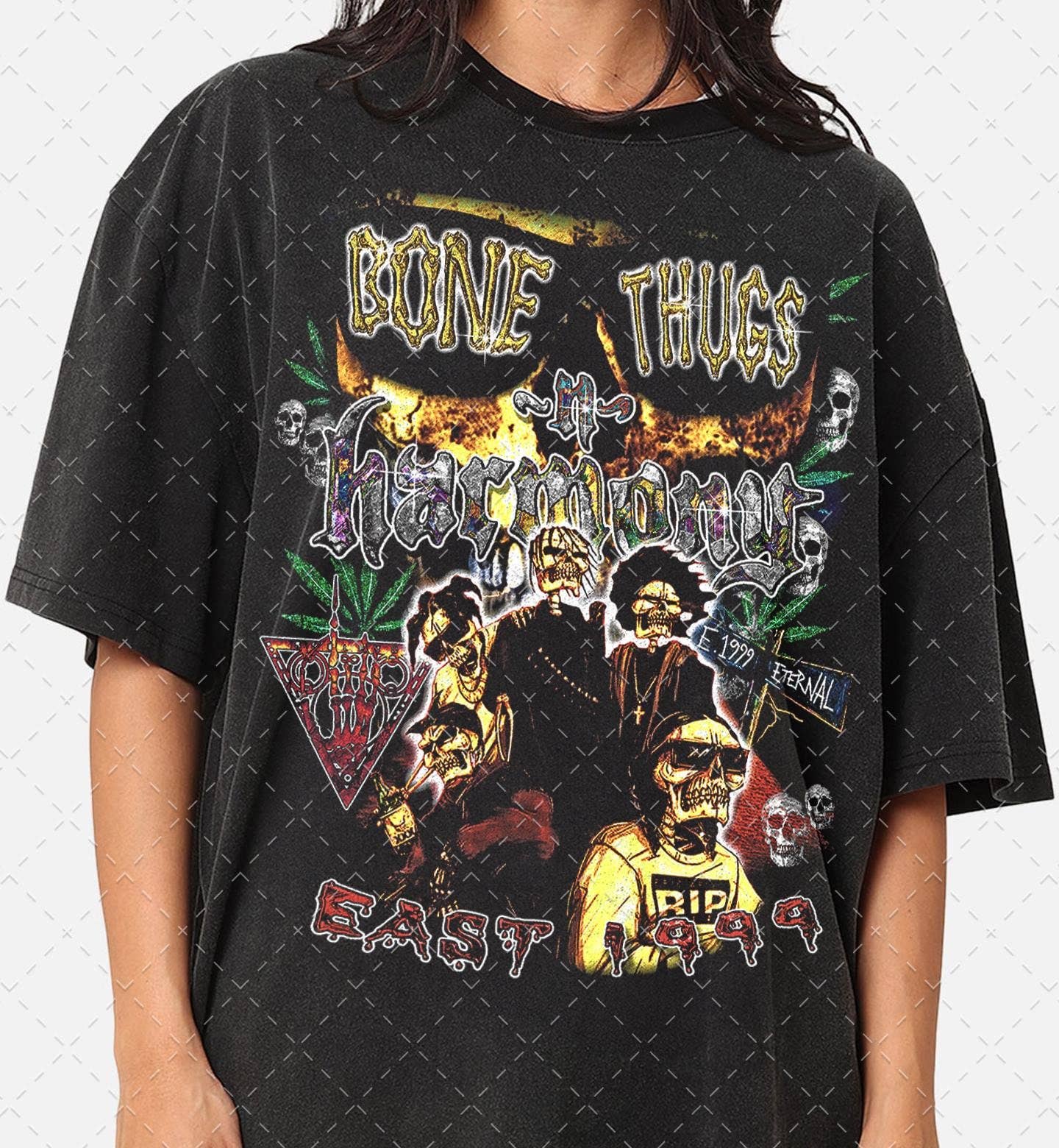 Vintage Bone Thugs-N-Harmony Graphic Tee - Unisex Raptees Unisex T-shirt, Sweatshirt, Hoodie, Long Sleeve Tee - T-Shirt, Sweatshirt, Hoodie