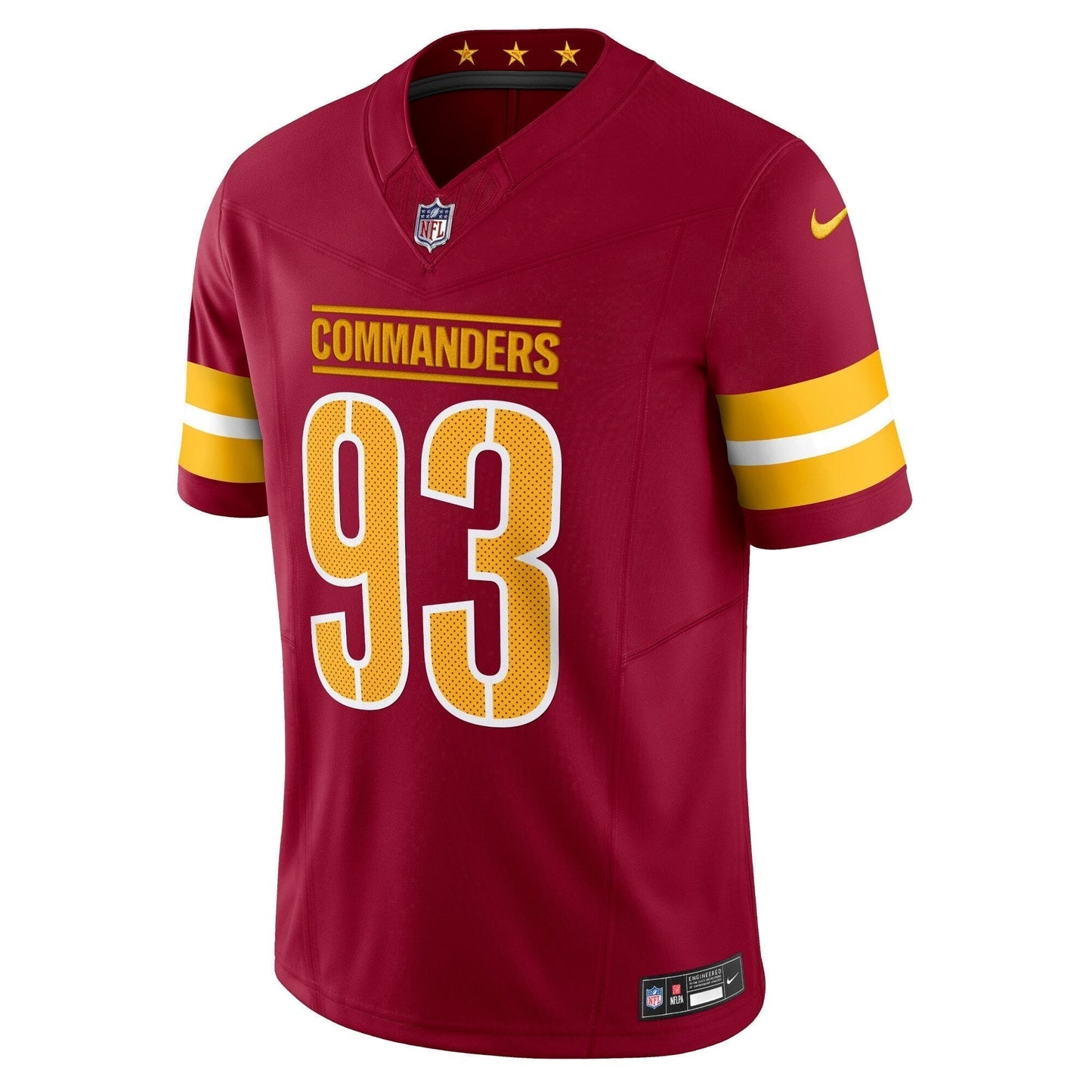 Jonathan Allen Washington Commanders Vapor F.U.S.E. Limited Jersey - Burgundy football jersey product view 2