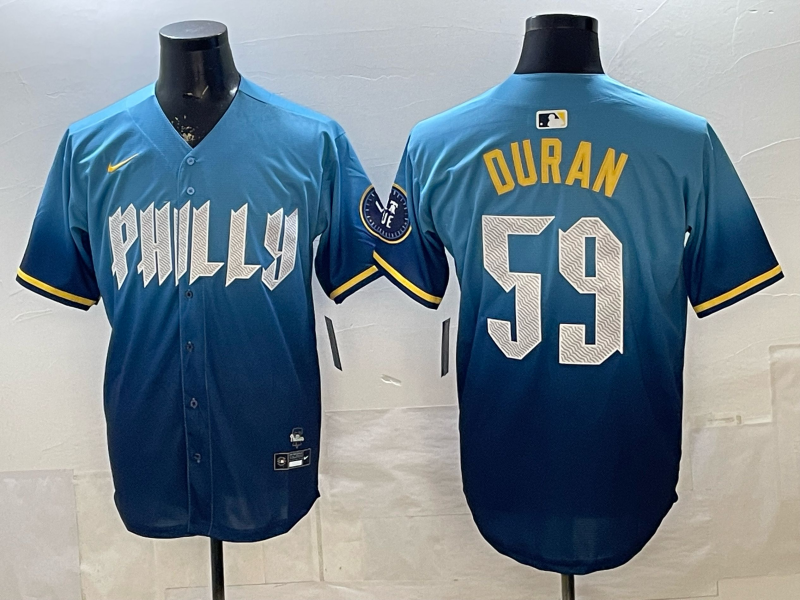 Men's Philadelphia Phillies Jhoan Duran #59 Navy City Connect Limited Jersey baseball jersey product view 1