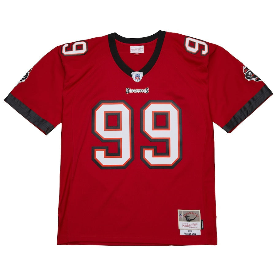 Men's Tampa Bay Buccaneers Warren Sapp Red 2002 Legacy Replica Jersey football jersey product view 1