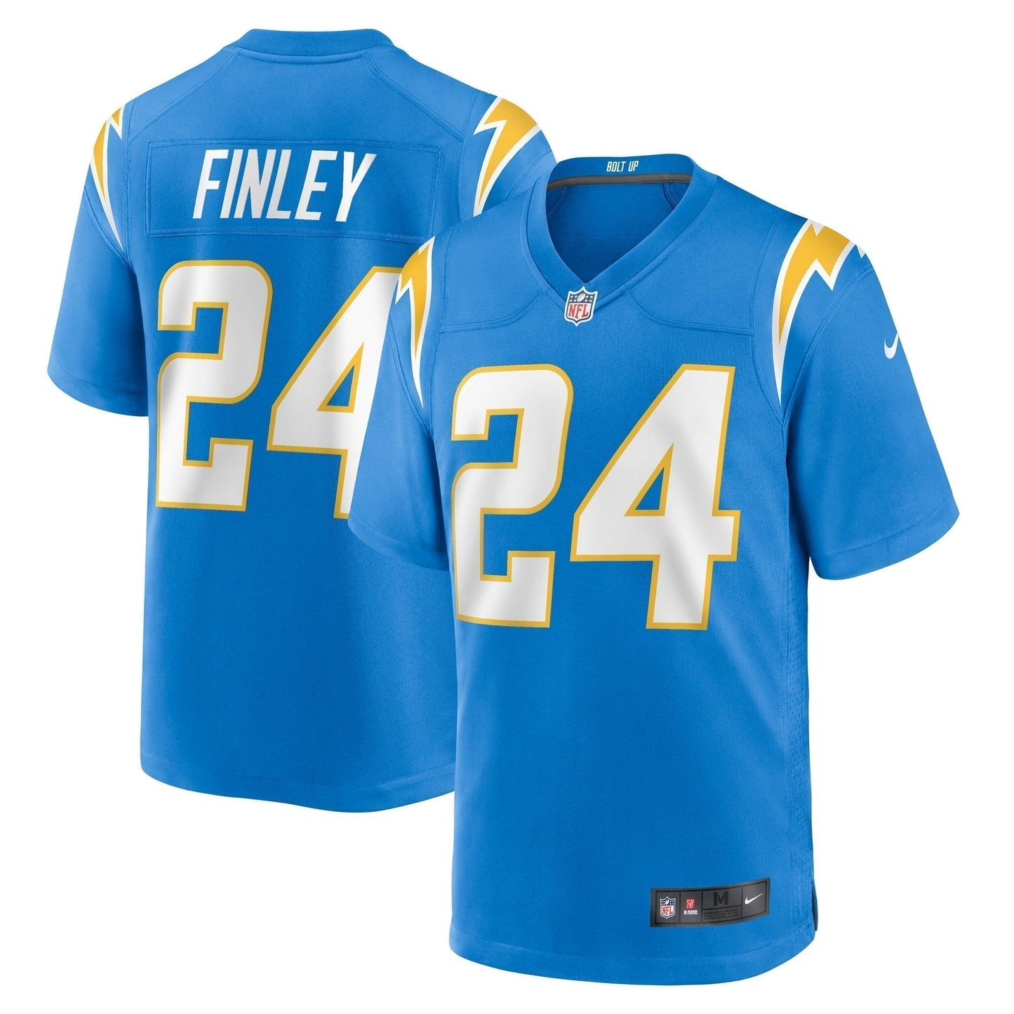 AJ Finley Los Angeles Chargers Team Game Jersey - Powder Blue football jersey product view 1