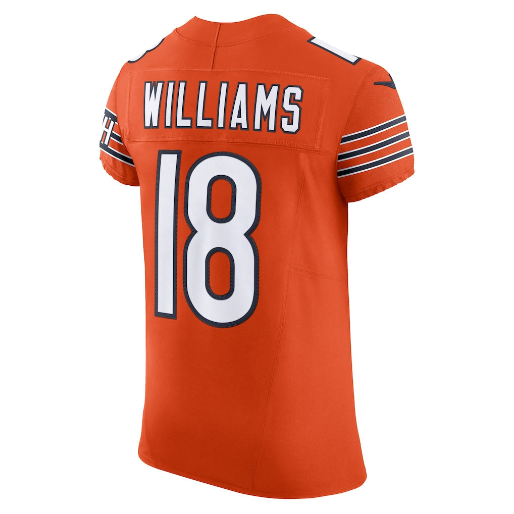 C.Bears #18 Caleb Williams Orange Alternate Vapor F.U.S.E. Elite Jersey football jersey product view 1