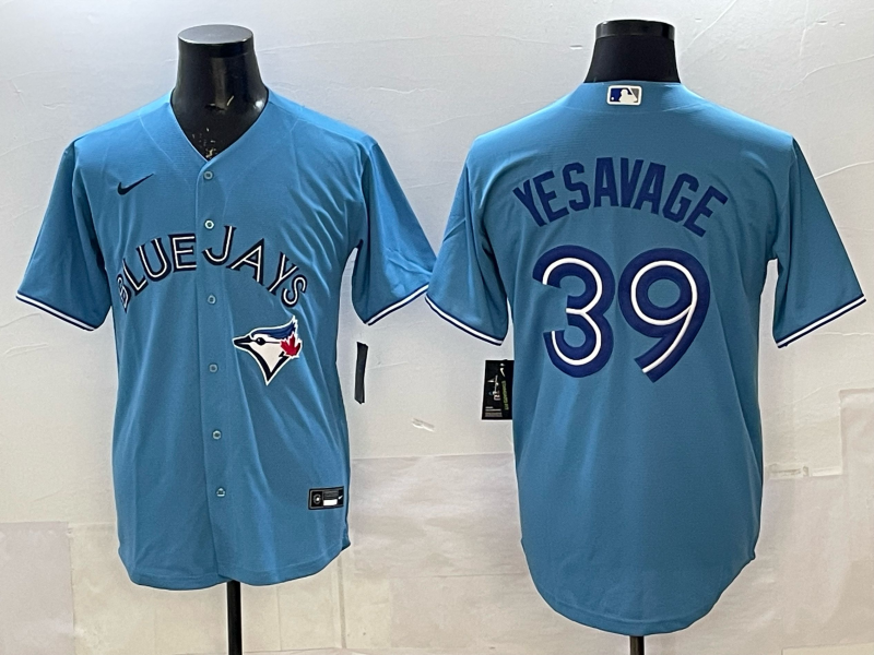 Men's Toronto Blue Jays Trey Yesavage #39 Powder Blue Replica Player Jersey baseball jersey product view 1