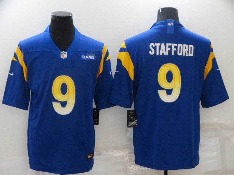 Men's Los Angeles Rams Matthew Stafford Blue Vapor Limited Jersey football jersey product view 1